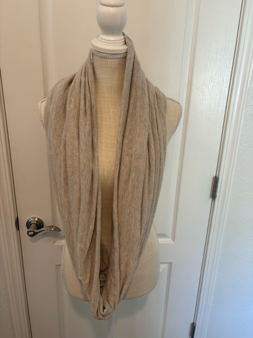 Beyond Yoga Cream Knit Infinity Scarf